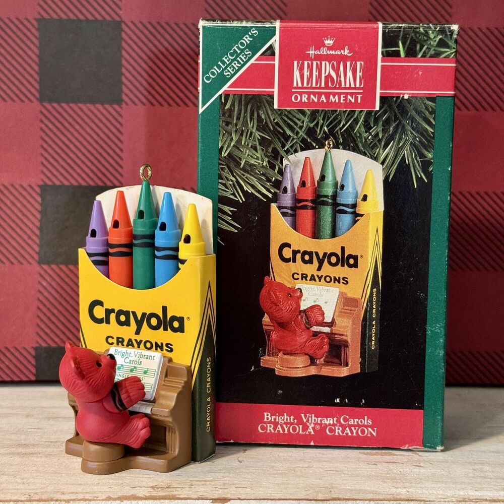 1991 Hallmark Crayola Crayons Bright Vibrant Carols #3 Vintage Keepsake Ornament